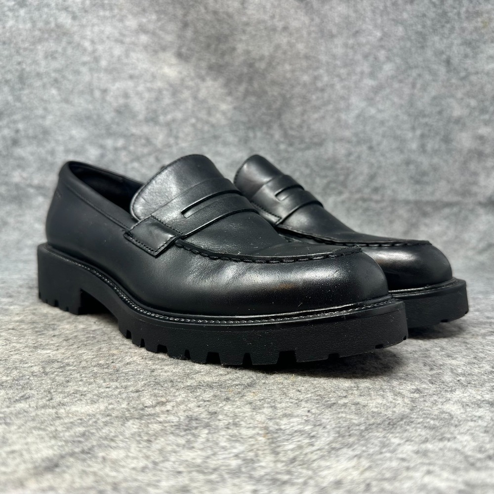Vagabond Kenova Penny Loafers 9 Leather Chunky Platform Dark Academia Preppy